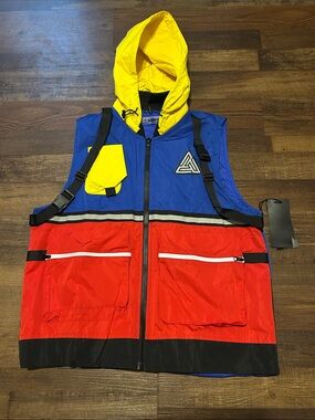 Black Pyramid Multi-Color Block Hooded Utility Tactical Vest - Men's XL